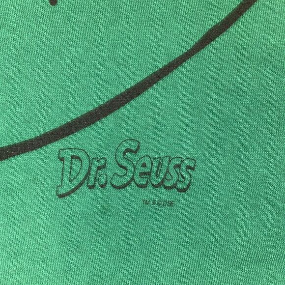 The Grinch T Shirt Mens XL Green Dr Seuss Book Film Movie Cartoon Big Face - Picture 4 of 8